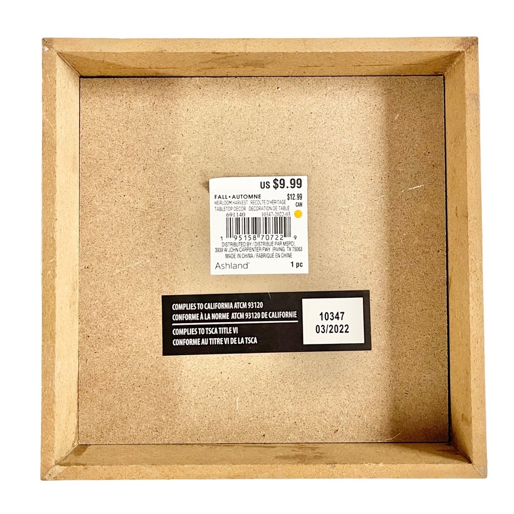 6" Fall Block Tabletop Sign - Picture 2 of 3